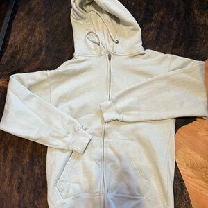 Muted green zip up